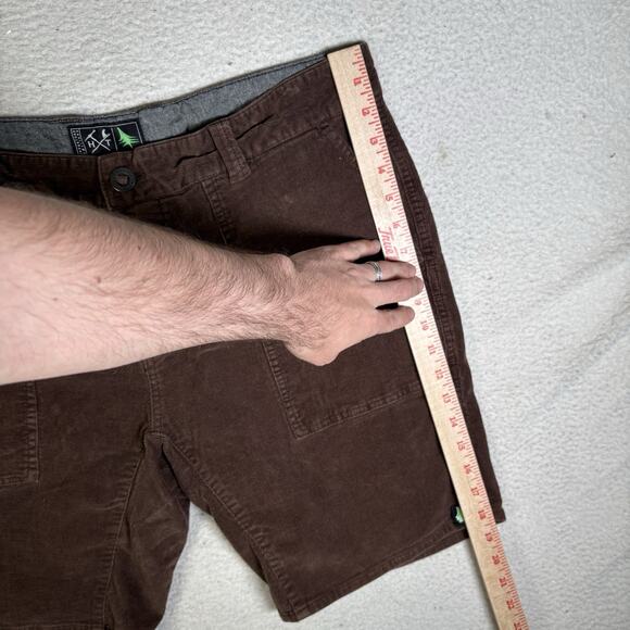 Hippy Tree Corduroy Shorts Mens 38 Brown Deep Pocket Hiking Outdoor Button Fly - Picture 7 of 16
